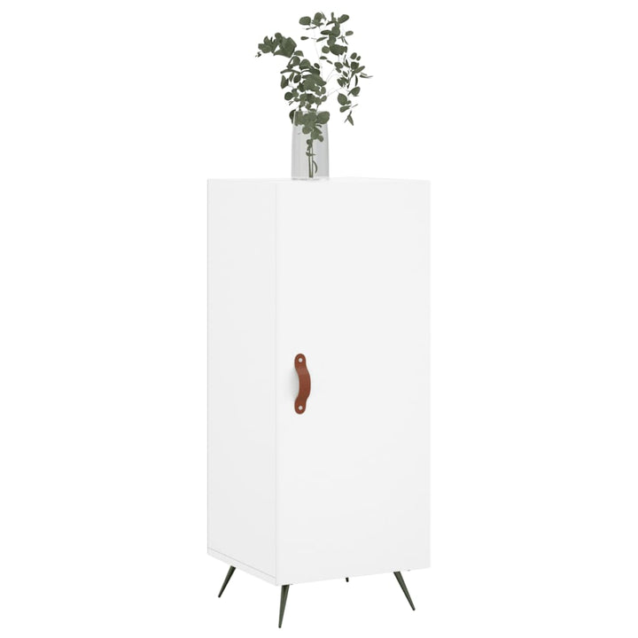 skænk 34,5x34x90 cm konstrueret træ hvid