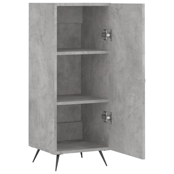 skænk 34,5x34x90 cm konstrueret træ betongrå