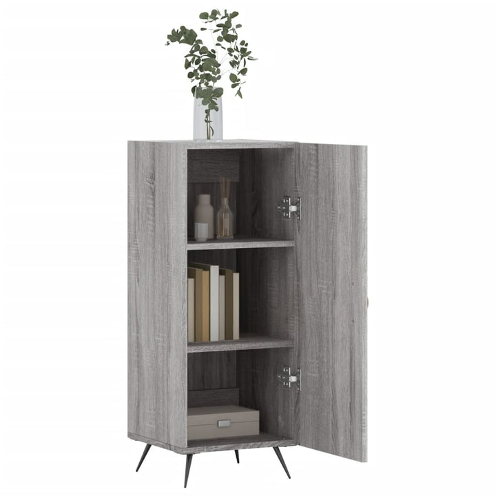 skænk 34,5x34x90 cm konstrueret træ grå sonoma-eg