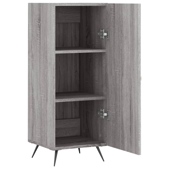 skænk 34,5x34x90 cm konstrueret træ grå sonoma-eg