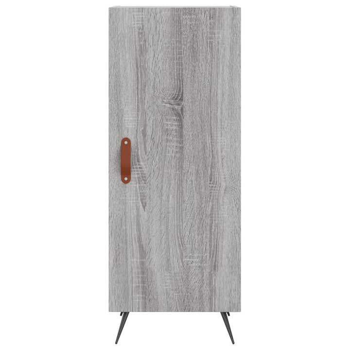 skænk 34,5x34x90 cm konstrueret træ grå sonoma-eg