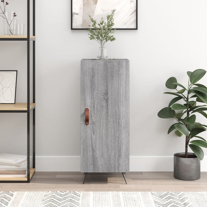 skænk 34,5x34x90 cm konstrueret træ grå sonoma-eg