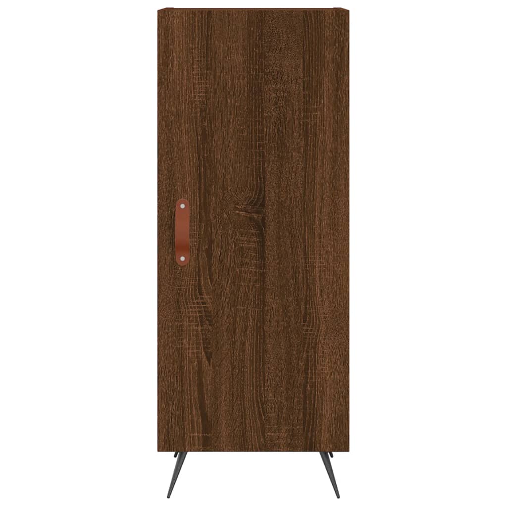 skænk 34,5x34x90 cm konstrueret træ brun egetræsfarve