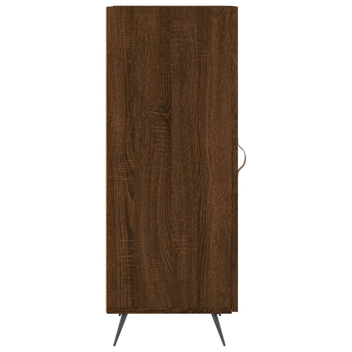 skænk 34,5x34x90 cm konstrueret træ brun egetræsfarve