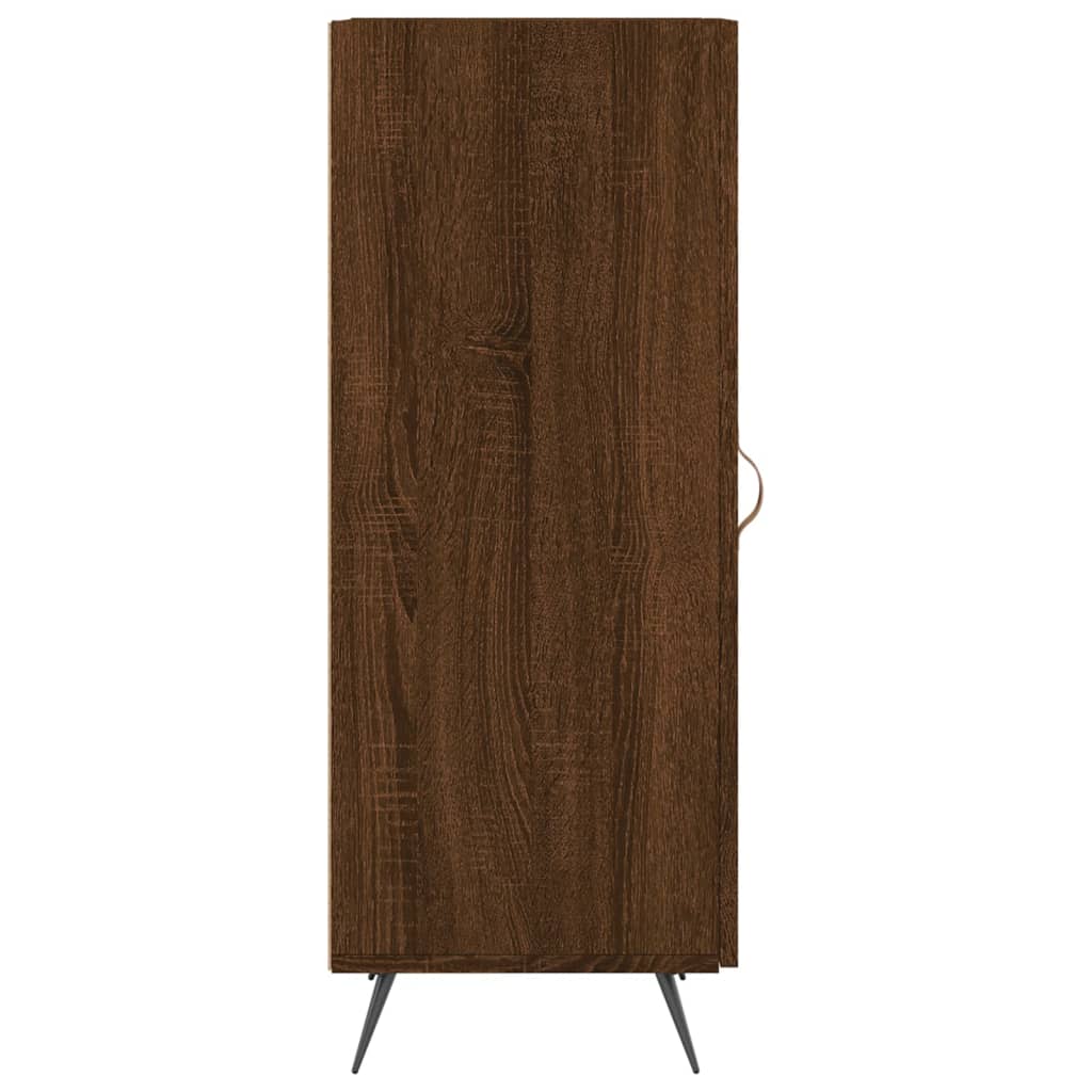 skænk 34,5x34x90 cm konstrueret træ brun egetræsfarve