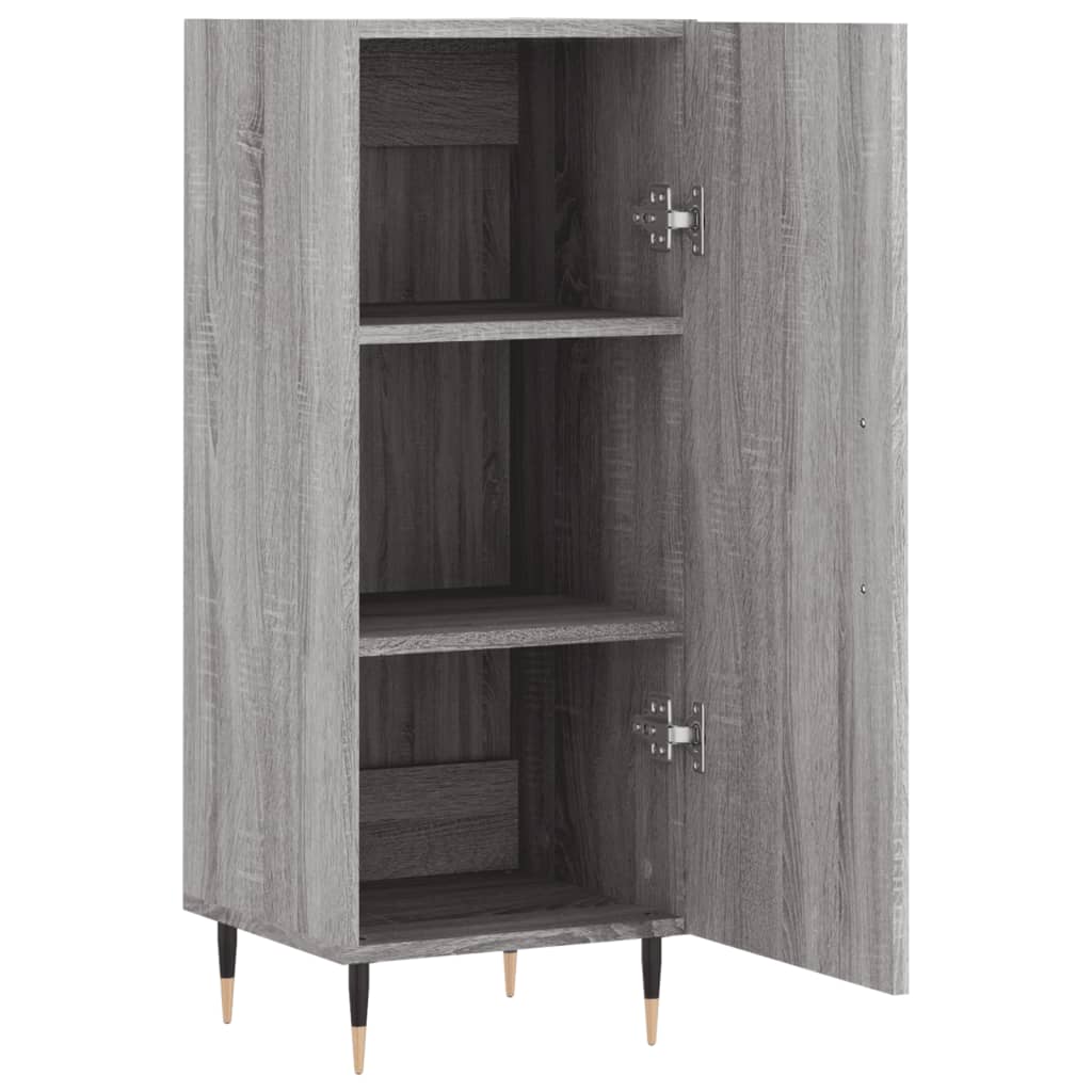 skænk 34,5x34x90 cm konstrueret træ grå sonoma-eg