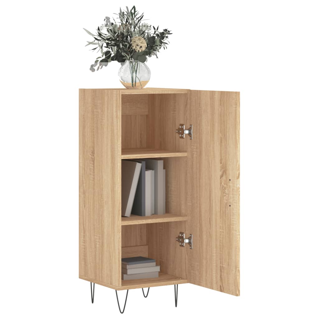 skænk 34,5x34x90 cm konstrueret træ sonoma-eg