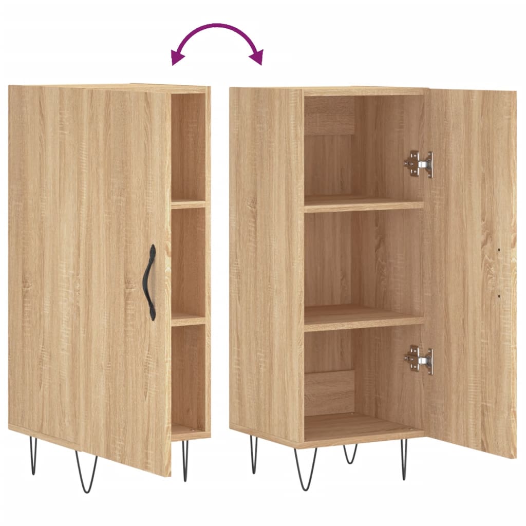 skænk 34,5x34x90 cm konstrueret træ sonoma-eg