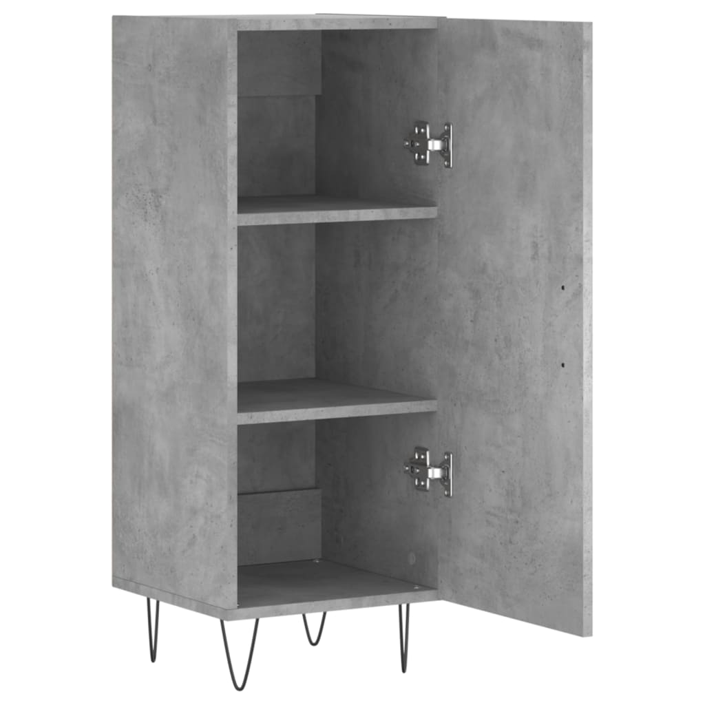 skænk 34,5x34x90 cm konstrueret træ betongrå