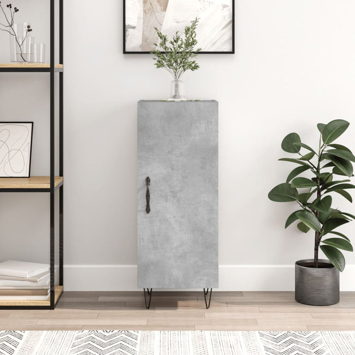 skænk 34,5x34x90 cm konstrueret træ betongrå