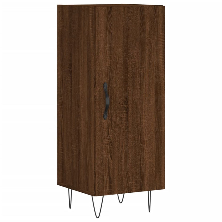 skænk 34,5x34x90 cm konstrueret træ brun egetræsfarve
