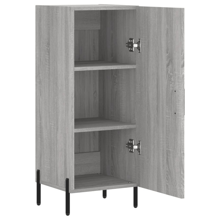 skænk 34,5x34x90 cm konstrueret træ grå sonoma-eg