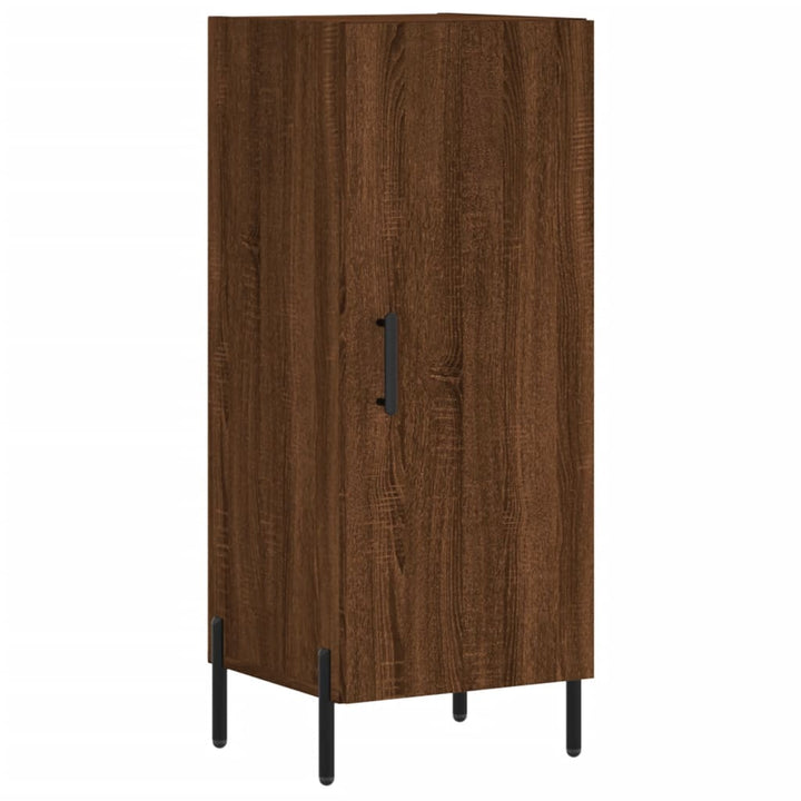 skænk 34,5x34x90 cm konstrueret træ brun egetræsfarve