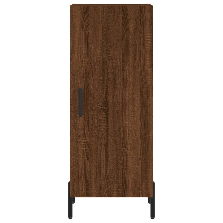 skænk 34,5x34x90 cm konstrueret træ brun egetræsfarve