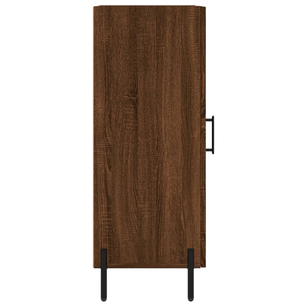 skænk 34,5x34x90 cm konstrueret træ brun egetræsfarve