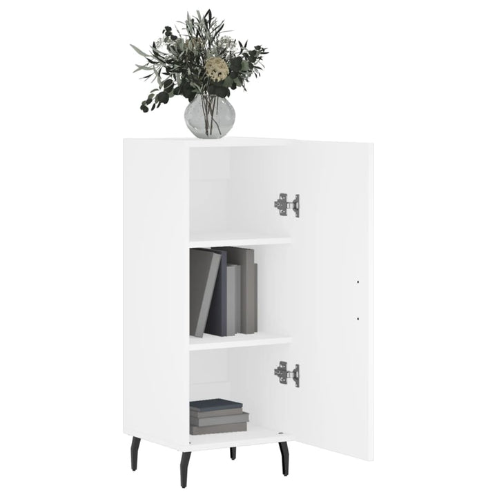 skænk 34,5x34x90 cm konstrueret træ hvid