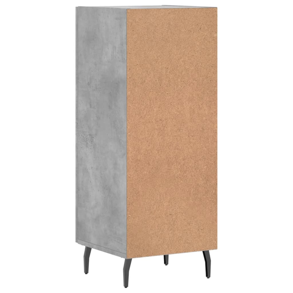 skænk 34,5x34x90 cm konstrueret træ betongrå
