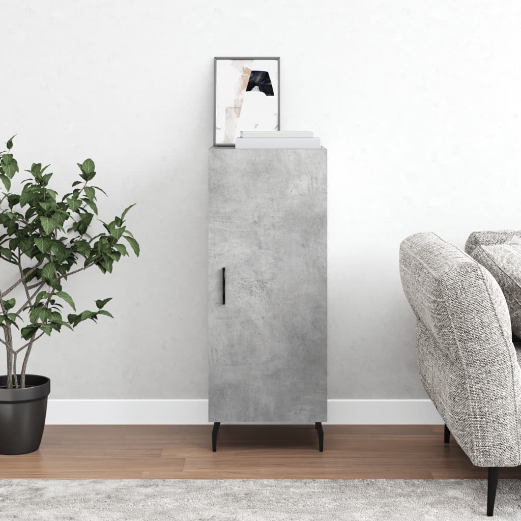 skænk 34,5x34x90 cm konstrueret træ betongrå
