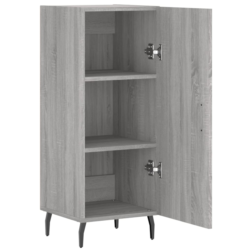 skænk 34,5x34x90 cm konstrueret træ grå sonoma-eg