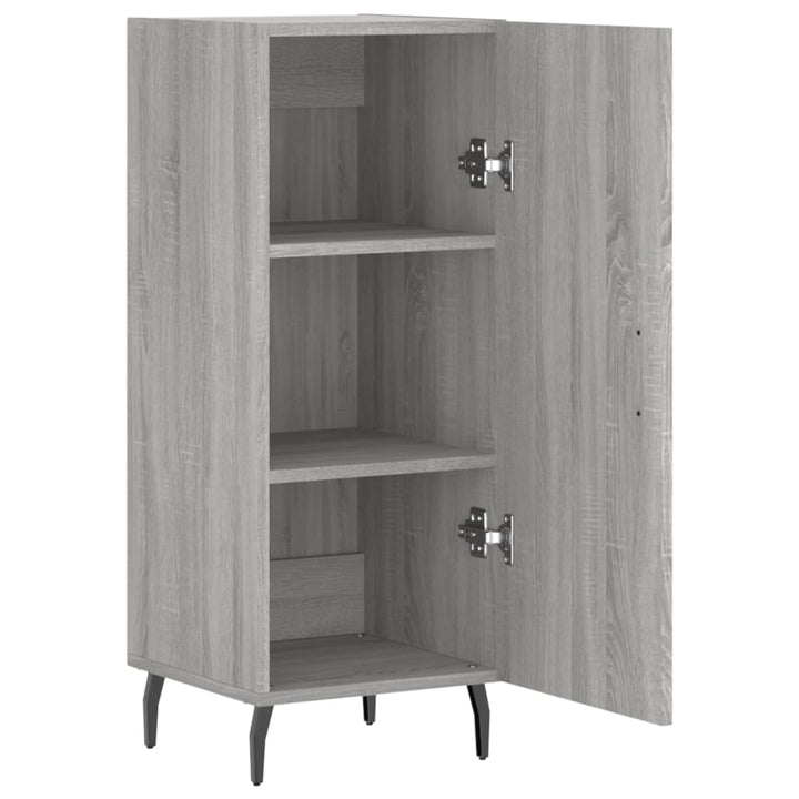 skænk 34,5x34x90 cm konstrueret træ grå sonoma-eg