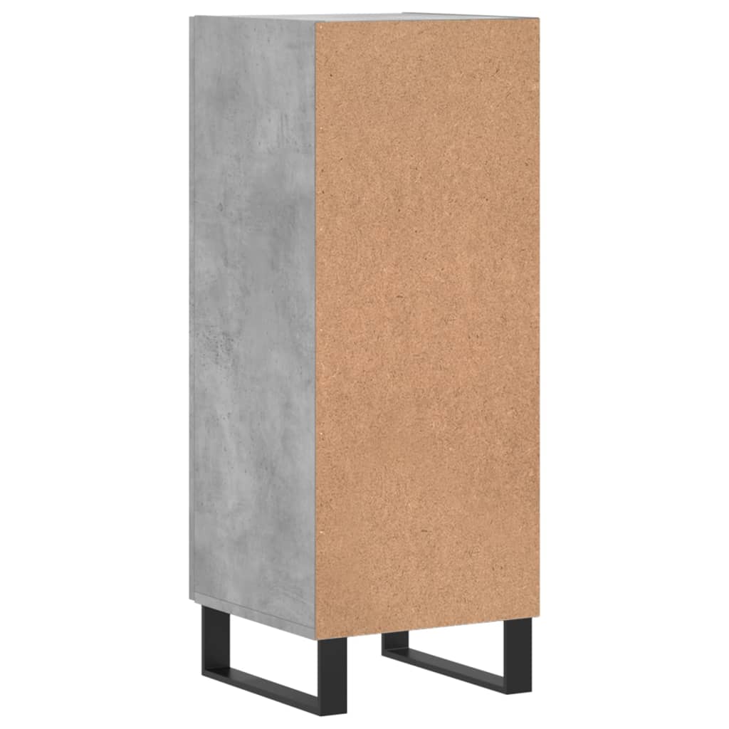skænk 34,5x34x90 cm konstrueret træ betongrå