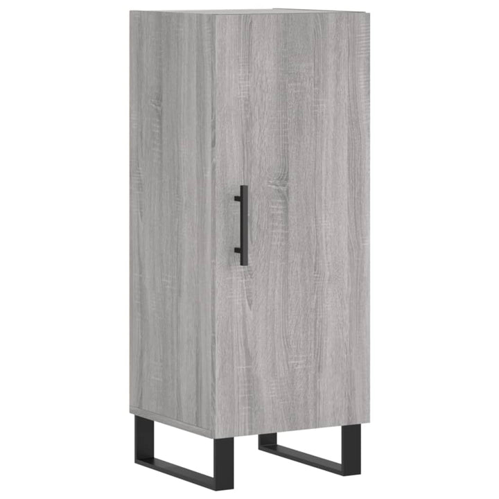 skænk 34,5x34x90 cm konstrueret træ grå sonoma-eg