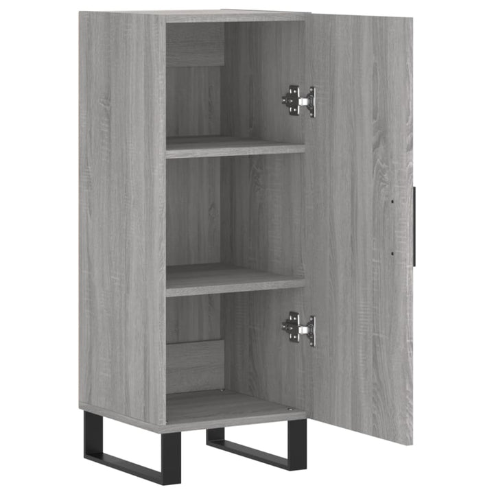skænk 34,5x34x90 cm konstrueret træ grå sonoma-eg