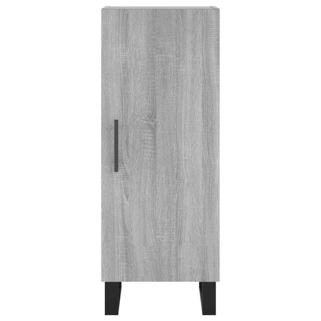 skænk 34,5x34x90 cm konstrueret træ grå sonoma-eg