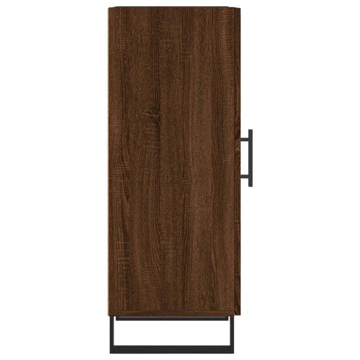 skænk 34,5x34x90 cm konstrueret træ brun egetræsfarve