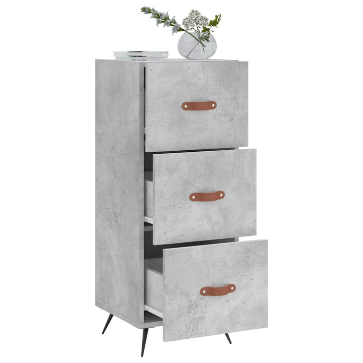 skænk 34,5x34x90 cm konstrueret træ betongrå