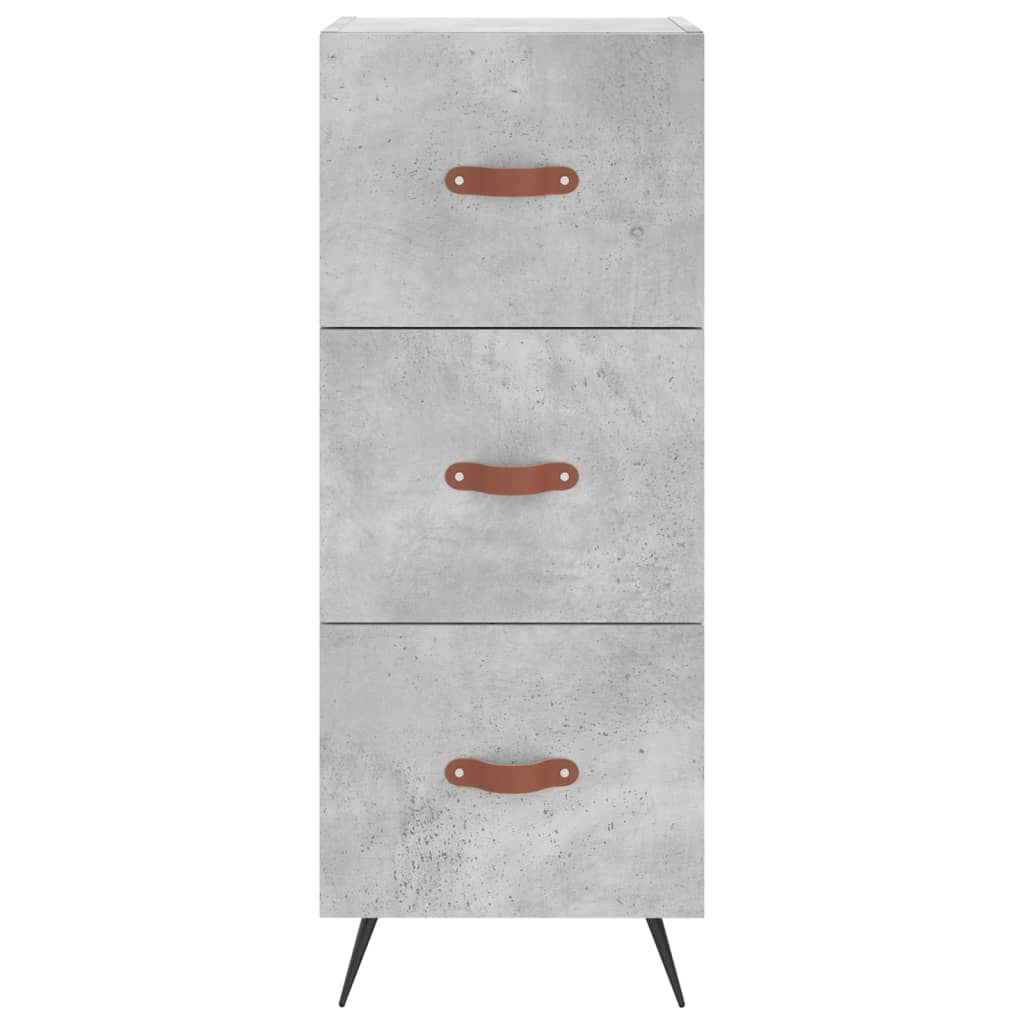 skænk 34,5x34x90 cm konstrueret træ betongrå