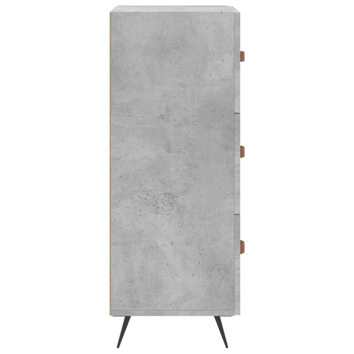 skænk 34,5x34x90 cm konstrueret træ betongrå