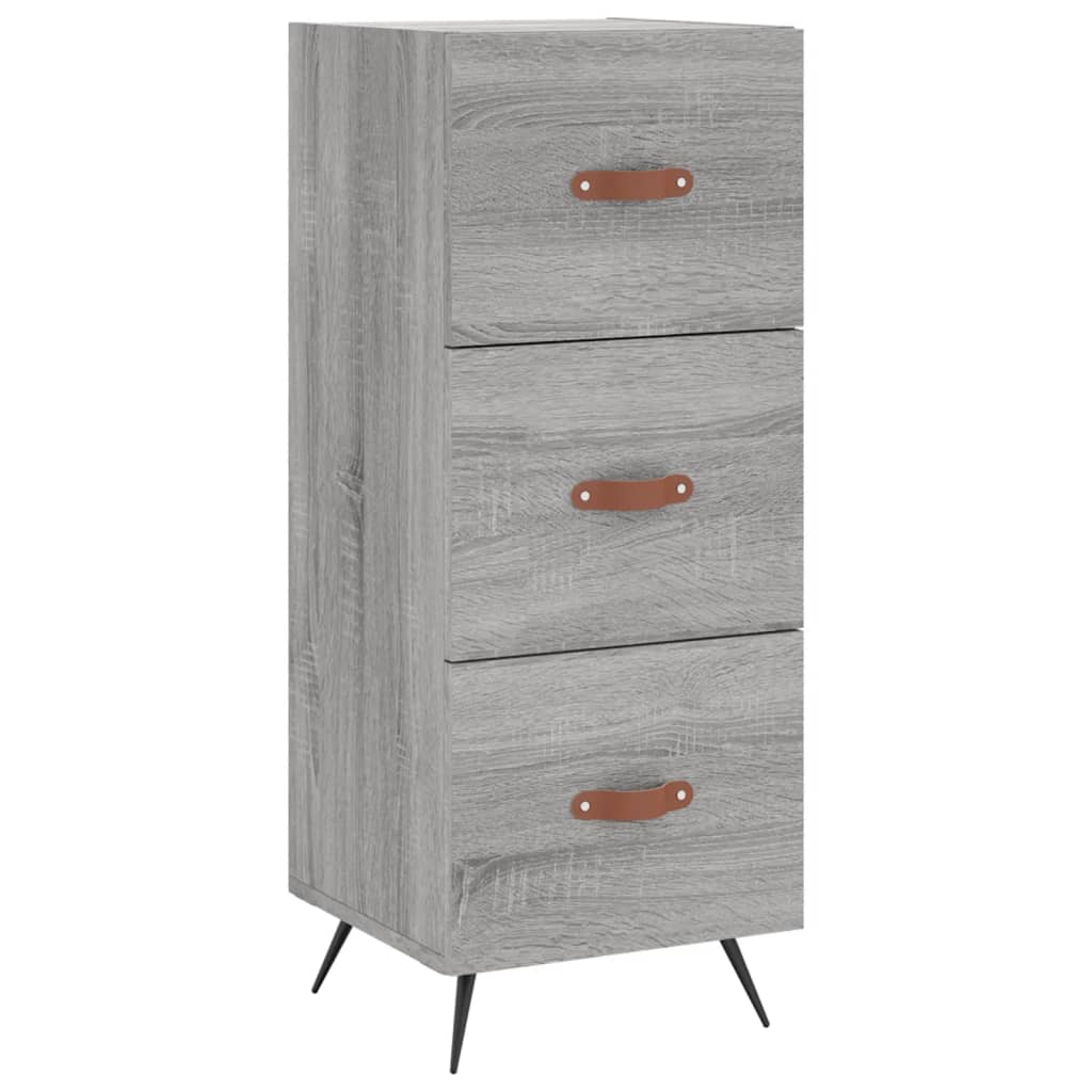 skænk 34,5x34x90 cm konstrueret træ grå sonoma-eg