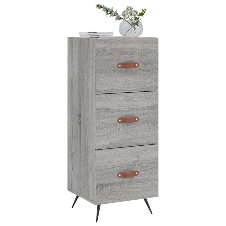 skænk 34,5x34x90 cm konstrueret træ grå sonoma-eg