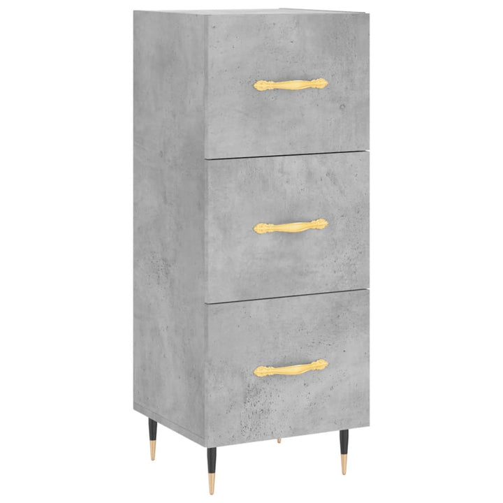 skænk 34,5x34x90 cm konstrueret træ betongrå