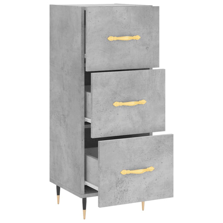 skænk 34,5x34x90 cm konstrueret træ betongrå