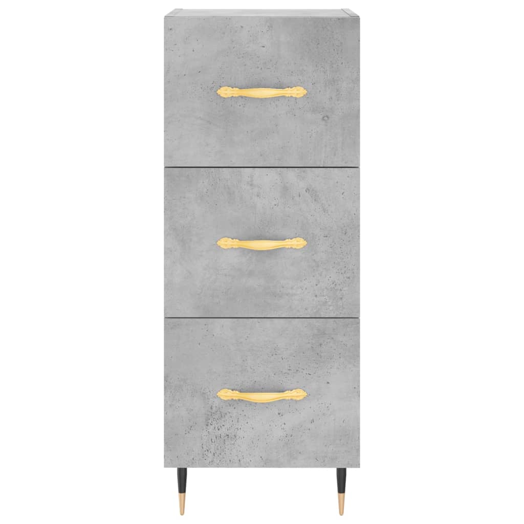 skænk 34,5x34x90 cm konstrueret træ betongrå