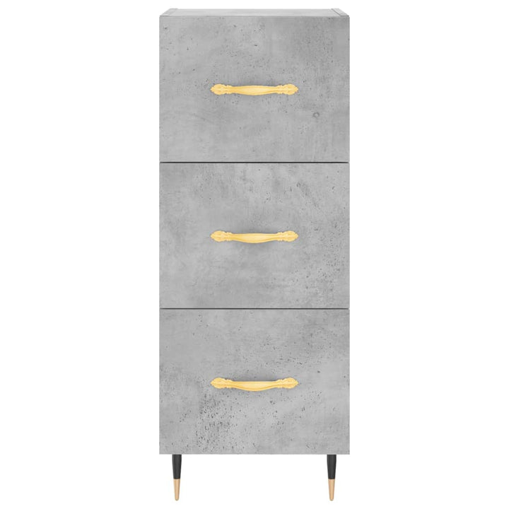 skænk 34,5x34x90 cm konstrueret træ betongrå