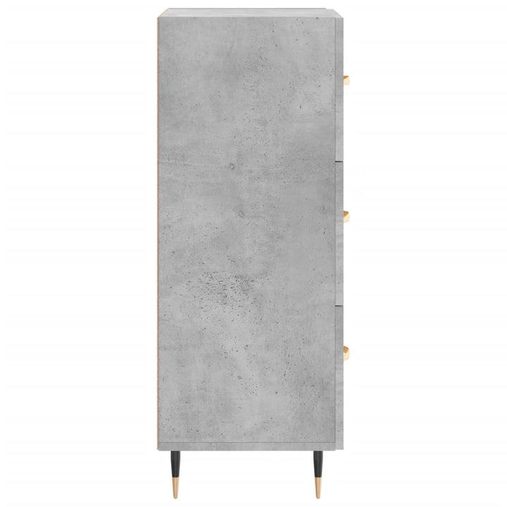 skænk 34,5x34x90 cm konstrueret træ betongrå