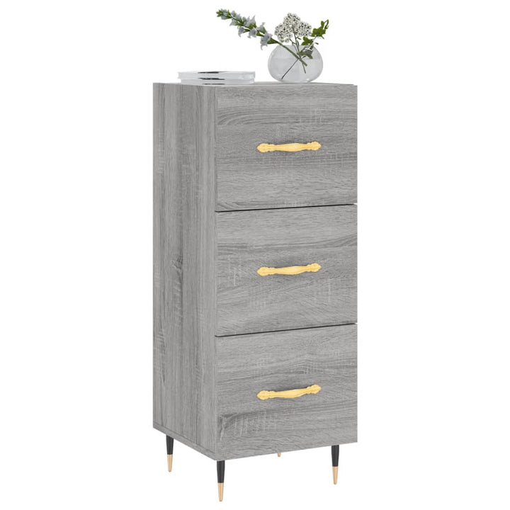 skænk 34,5x34x90 cm konstrueret træ grå sonoma-eg