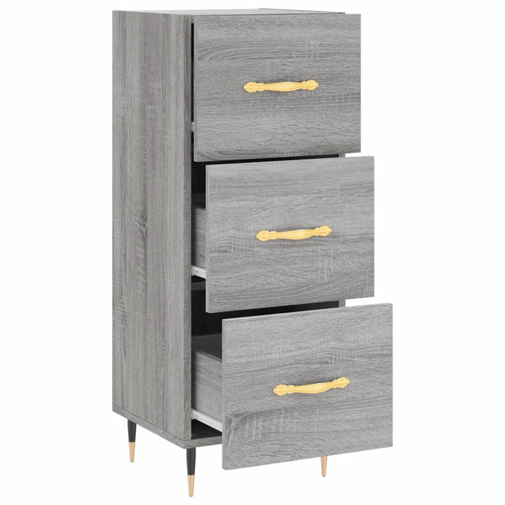 skænk 34,5x34x90 cm konstrueret træ grå sonoma-eg