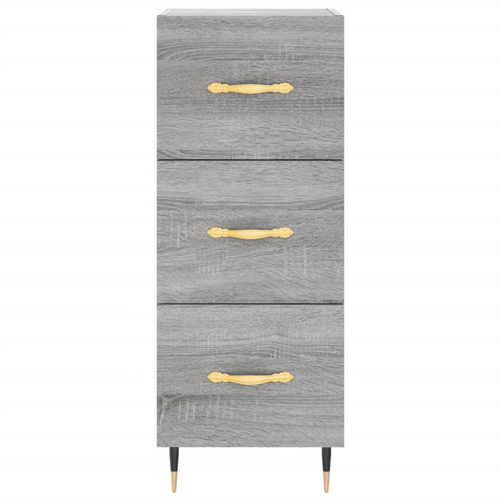 skænk 34,5x34x90 cm konstrueret træ grå sonoma-eg