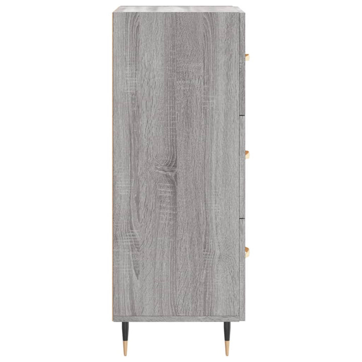skænk 34,5x34x90 cm konstrueret træ grå sonoma-eg