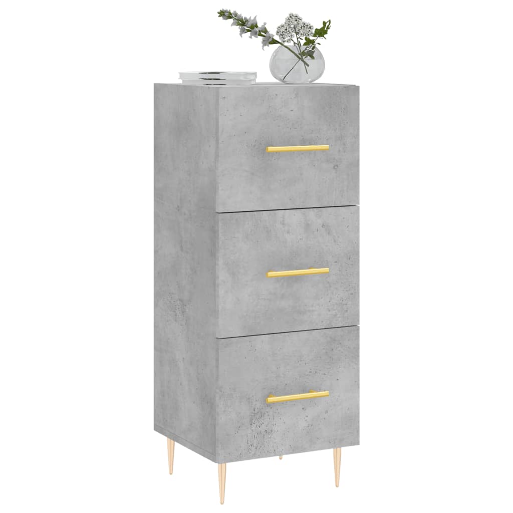 skænk 34,5x34x90 cm konstrueret træ betongrå