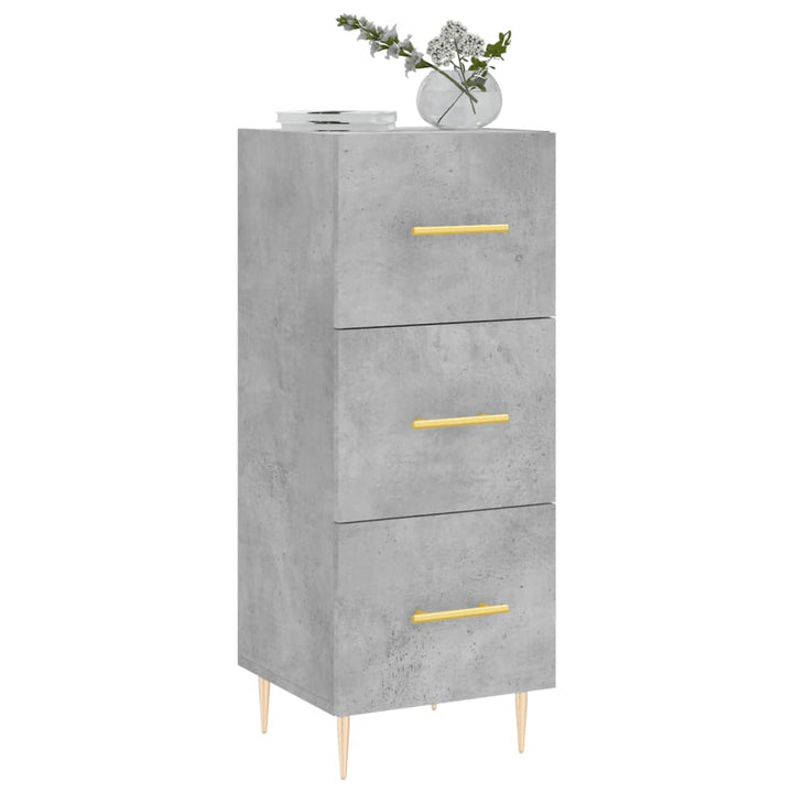 skænk 34,5x34x90 cm konstrueret træ betongrå
