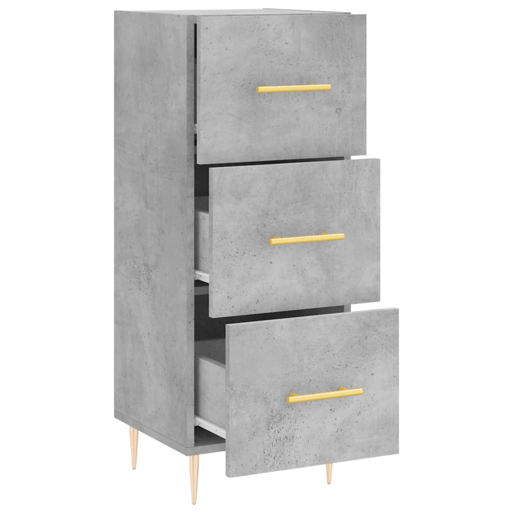 skænk 34,5x34x90 cm konstrueret træ betongrå