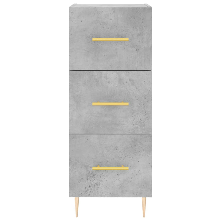 skænk 34,5x34x90 cm konstrueret træ betongrå