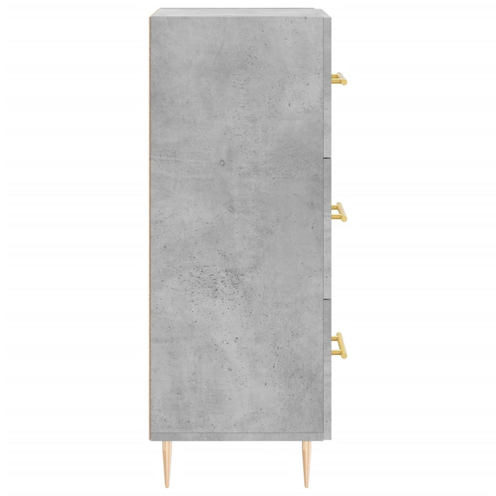 skænk 34,5x34x90 cm konstrueret træ betongrå