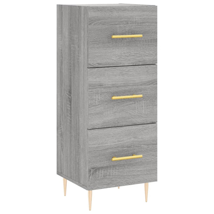 skænk 34,5x34x90 cm konstrueret træ grå sonoma-eg