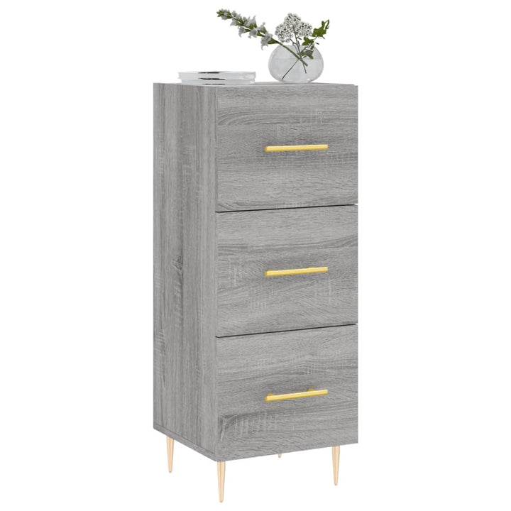 skænk 34,5x34x90 cm konstrueret træ grå sonoma-eg
